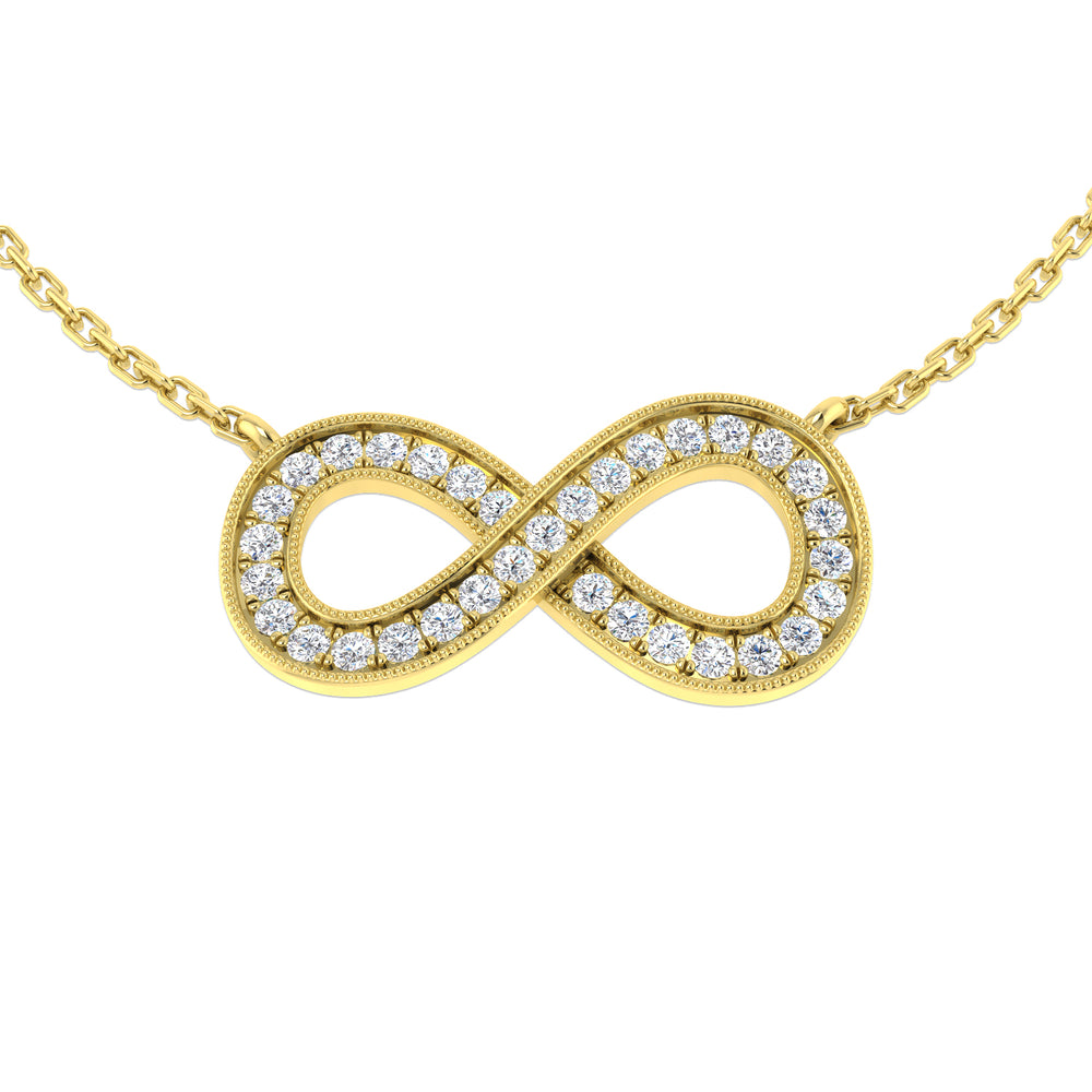 Victor Diamond Necklace 0.2ct to 0.3ct Gold Platinum