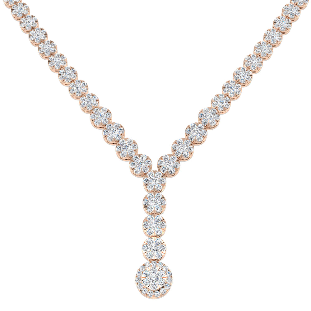 Fresh Cluster Necklace 9.5ct Gold and Platinum