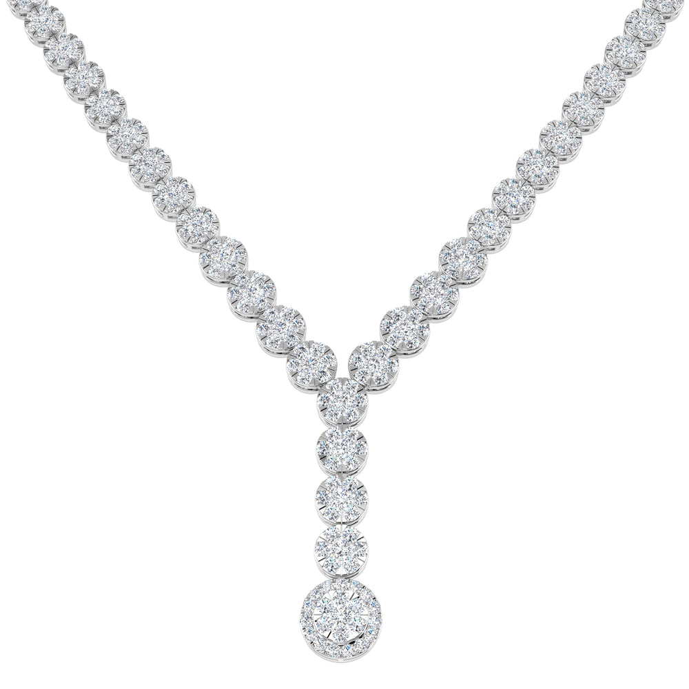 Fresh Cluster Necklace 9.5ct Gold and Platinum