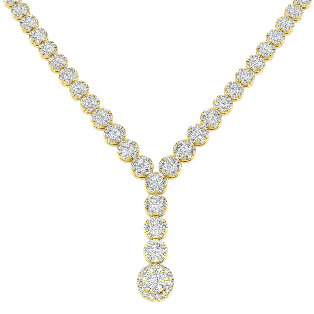 Fresh Cluster Necklace 9.5ct Gold and Platinum