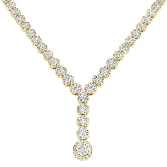 Fresh Cluster Necklace 9.5ct Gold and Platinum