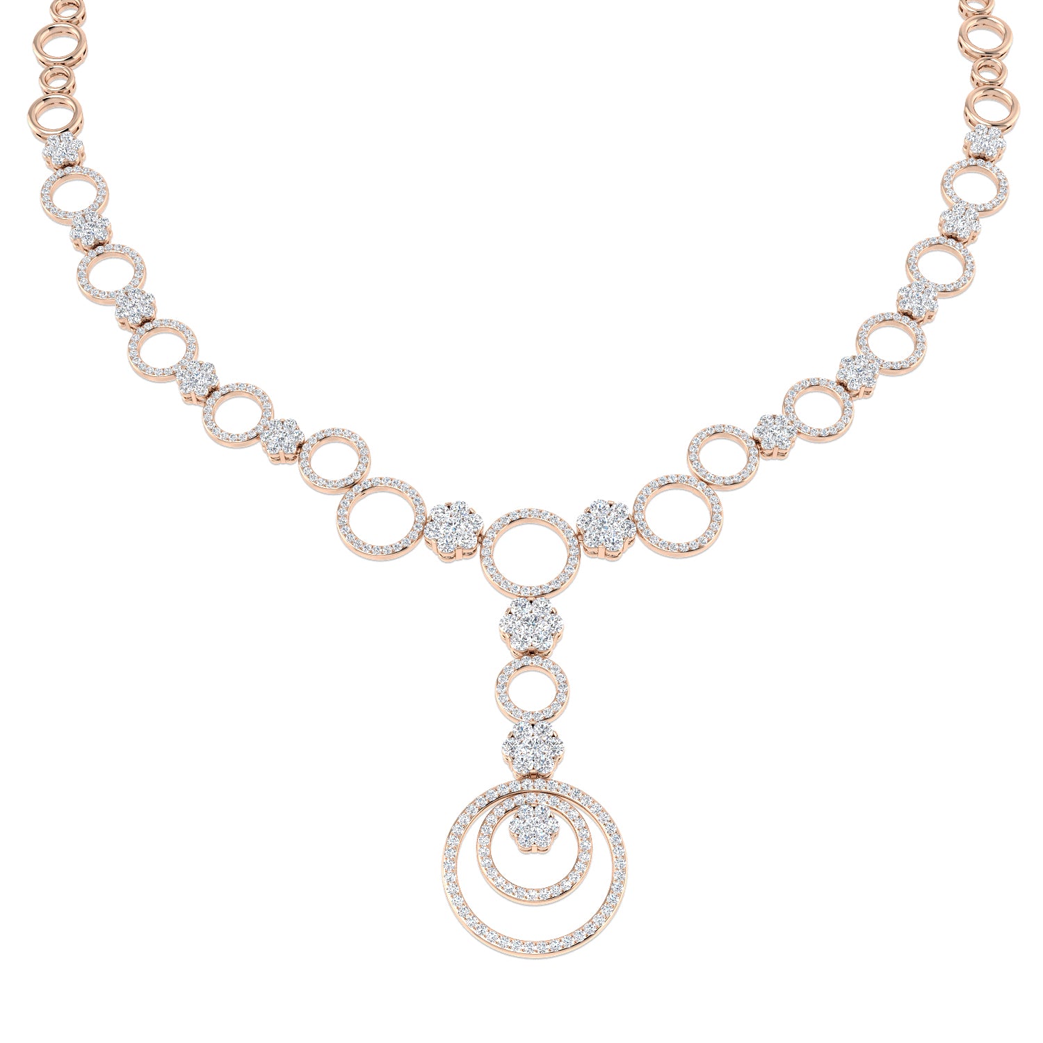 Sarah Diamond Fancy Necklace 6.5ct Gold Platinum