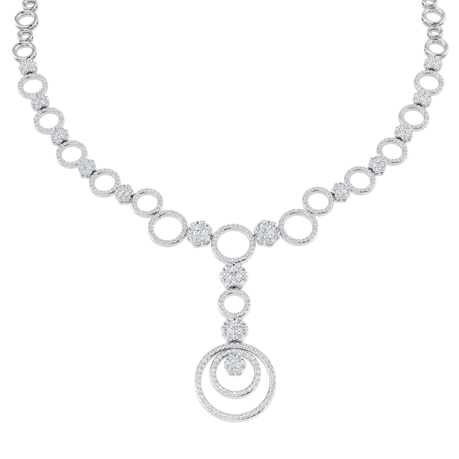 Sarah Diamond Fancy Necklace 6.5ct Gold Platinum