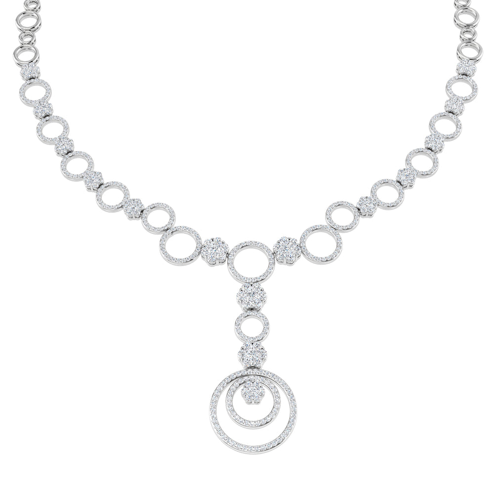 Sarah Diamond Fancy Necklace 6.5ct Gold Platinum