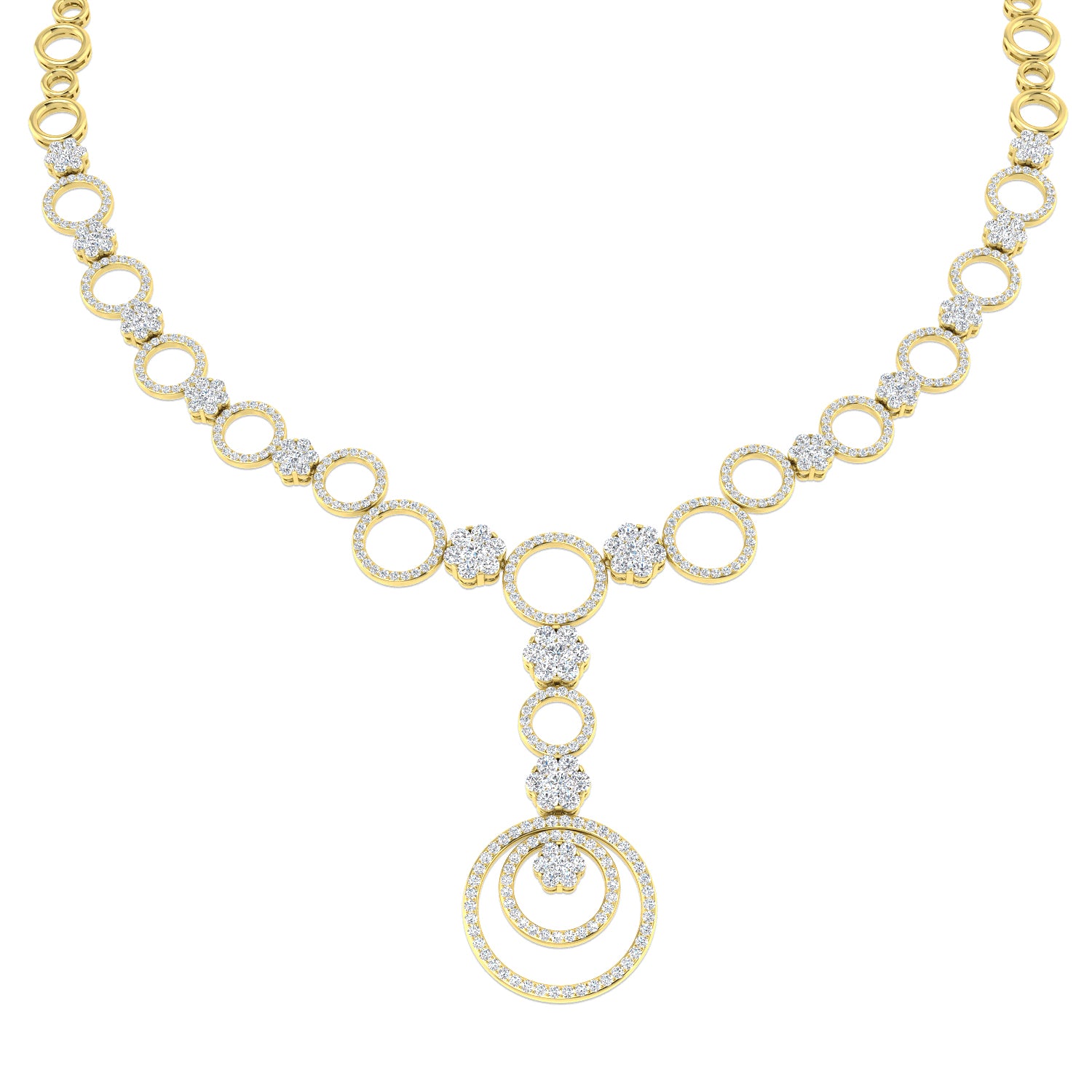 Sarah Diamond Fancy Necklace 6.5ct Gold Platinum