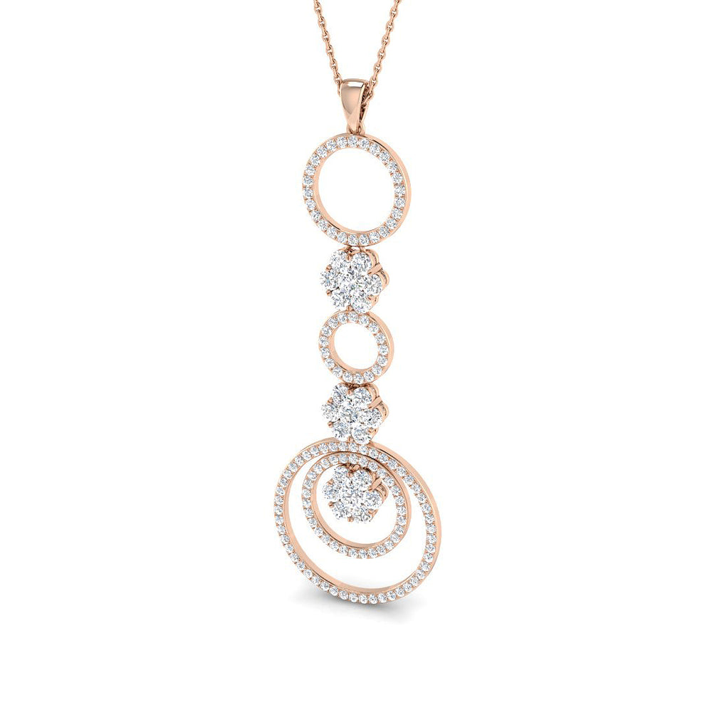 Crocus Diamond Circle of Life Pendant 1.25ct to 1.5ct Gold (Without Chain )