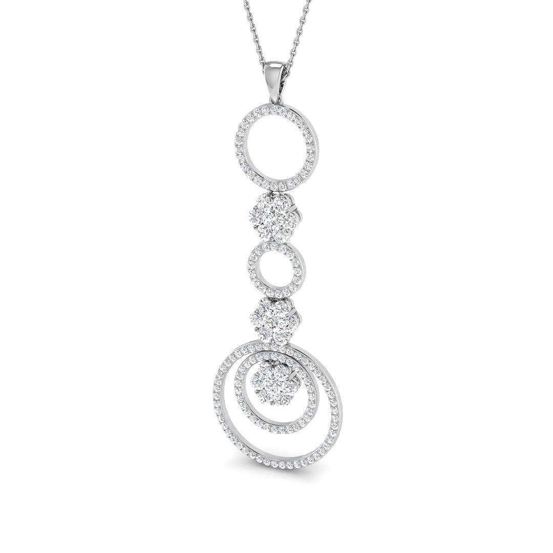 Crocus Diamond Circle of Life Pendant 1.25ct to 1.5ct Gold (Without Chain )