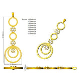 Spiral Diamond Pendant Necklace with Multi-Layer Design Without Chain