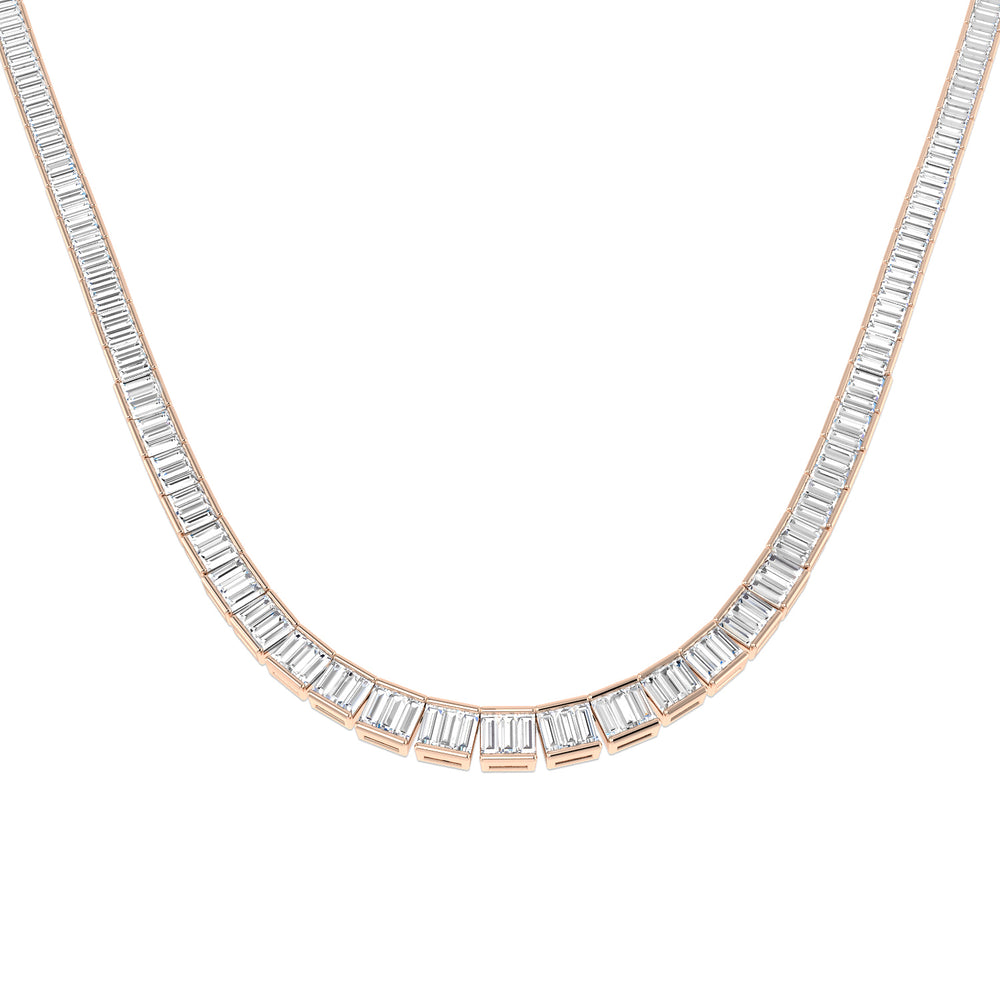 Colin Baguette Brilliant Necklace 9.5ct Gold Platinum