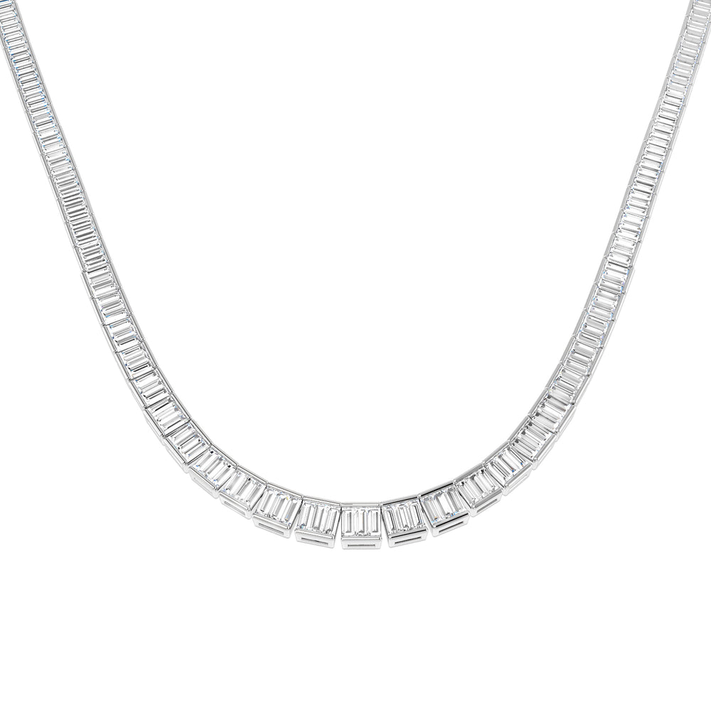 Colin Baguette Brilliant Necklace 9.5ct Gold Platinum
