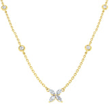 Sasha Diamond Necklace 0.5ct Gold Platinum