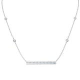 Millie Diamond Spectacle Necklace 0.75ct Gold Platinum