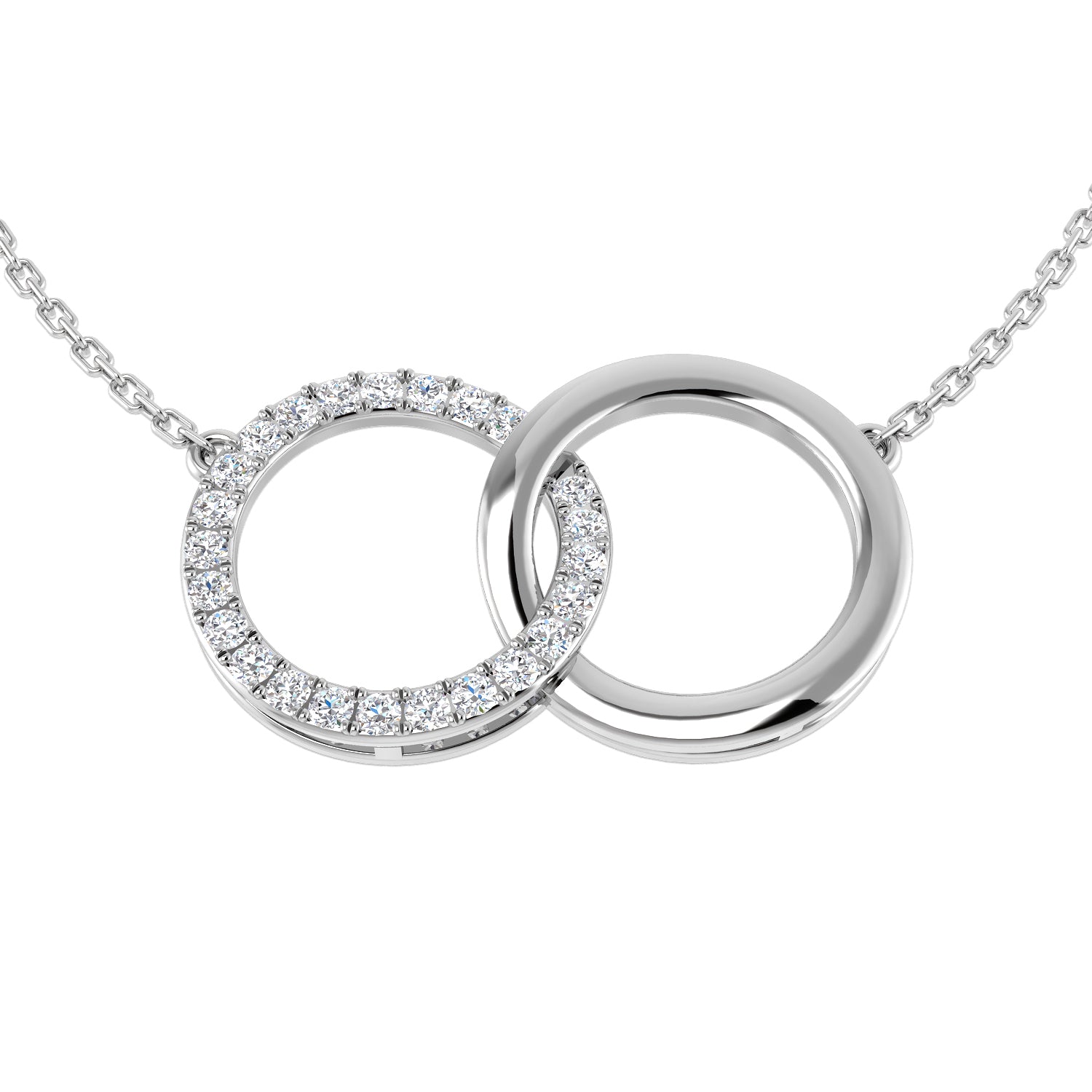 Clary Diamond Circle of Life Necklace 0.5ct Gold Platinum