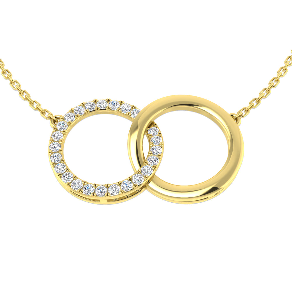 Clary Diamond Circle of Life Necklace 0.5ct Gold Platinum