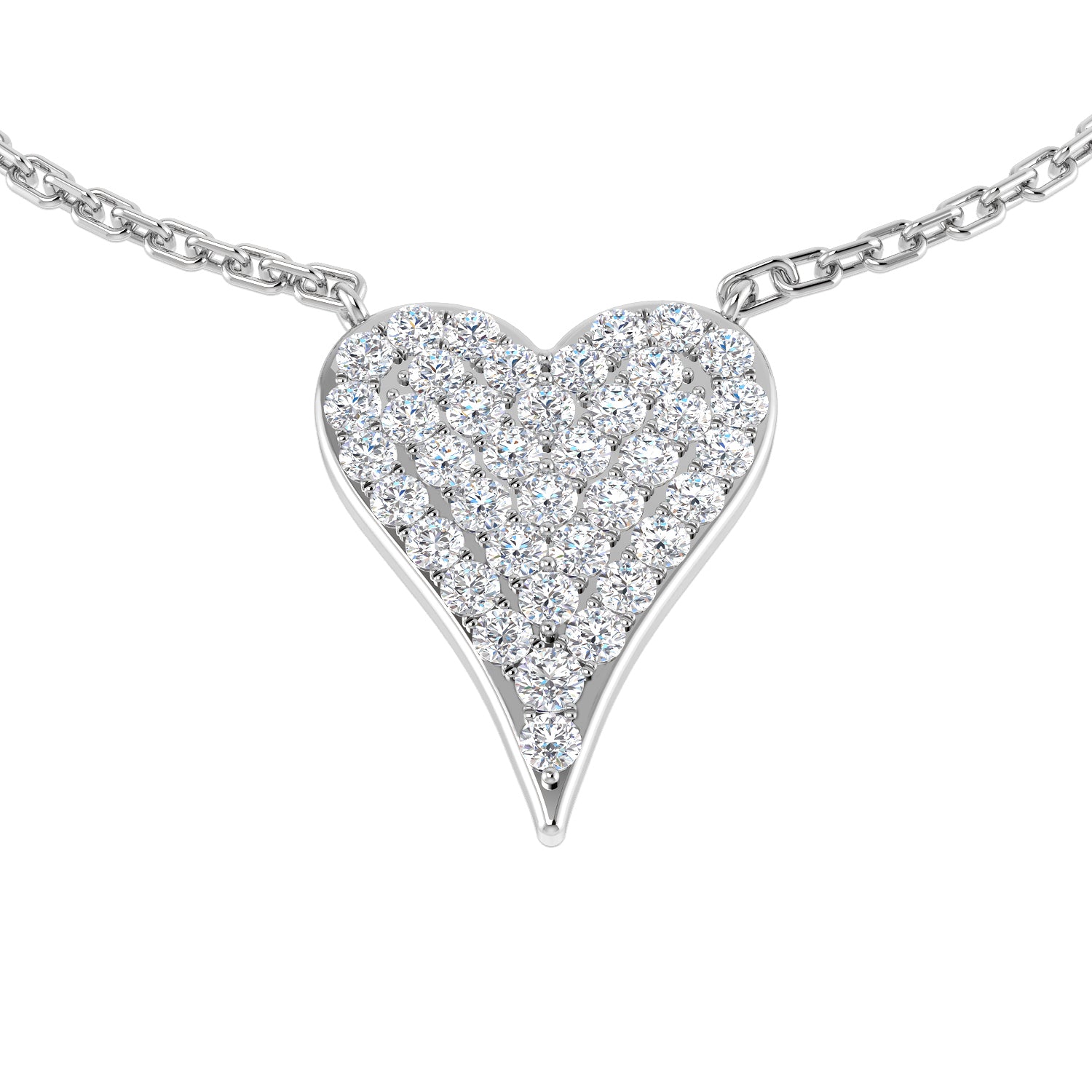 Joyce Heart Diamond Necklace 0.33ct Gold Platinum