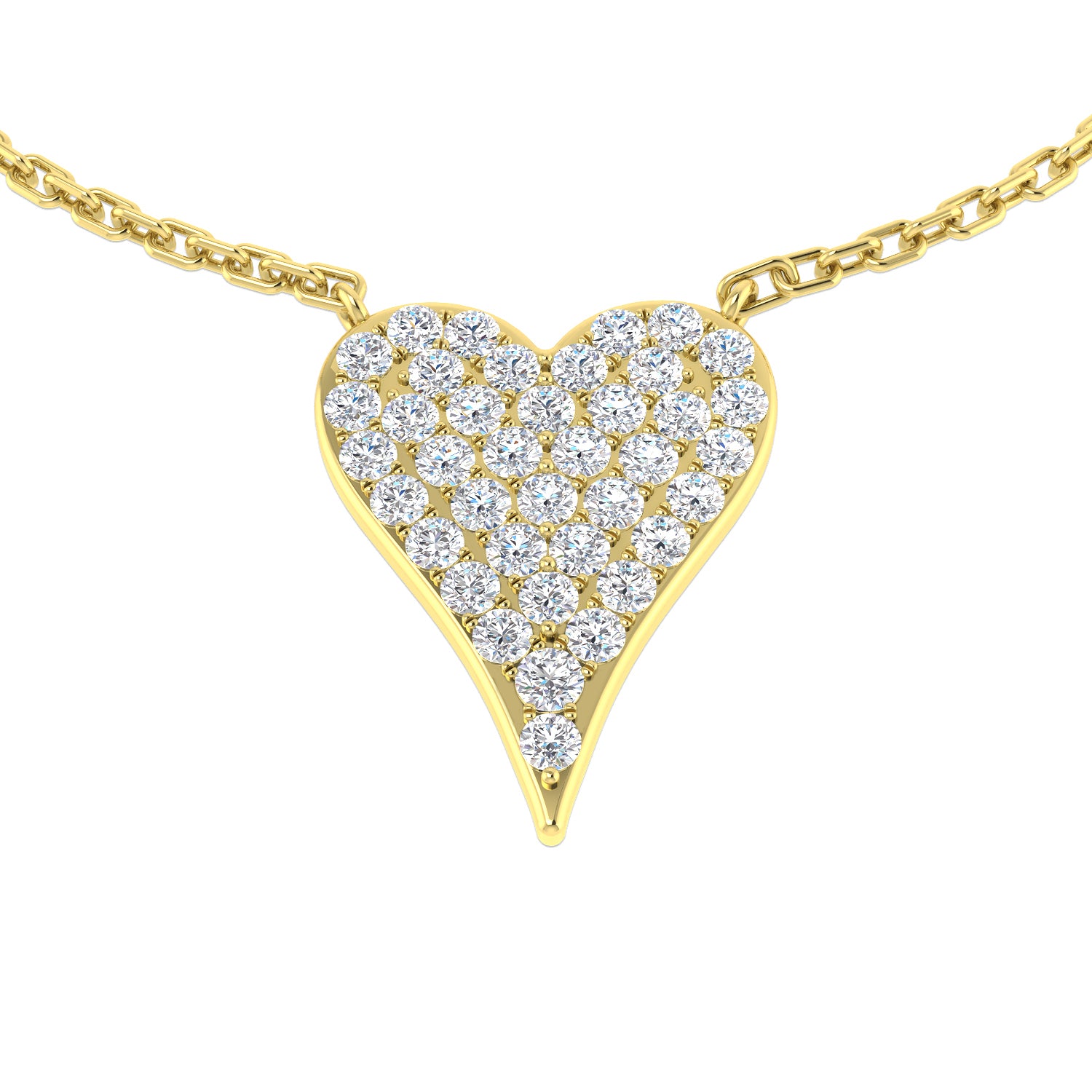 Joyce Heart Diamond Necklace 0.33ct Gold Platinum