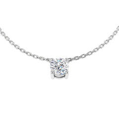 0.6 Carat D-E/VS Lab Grown Diamond Solitaire Necklace 9k White Gold Ready To Ship