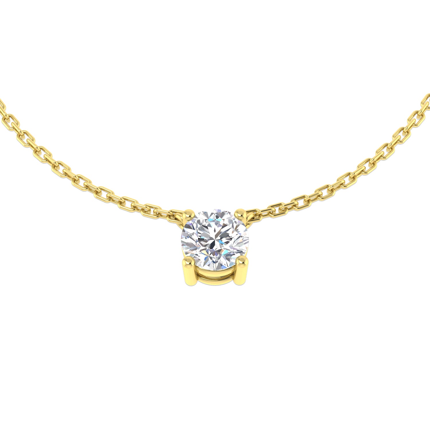 9ct Yellow Gold 0.51ct Lab Grown Diamond Solitaire Necklace