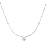 India Halo Diamond Necklace 0.3ct to 0.5ct Gold Platinum
