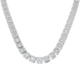 Betel Baguette Brilliant Diamond Necklace 26ct Gold Platinum