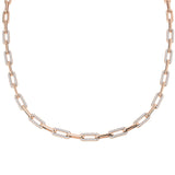 Naomi Diamond Paper Clip Necklace 2ct Gold Platinum