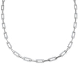 Naomi Diamond Paper Clip Necklace 2ct Gold Platinum