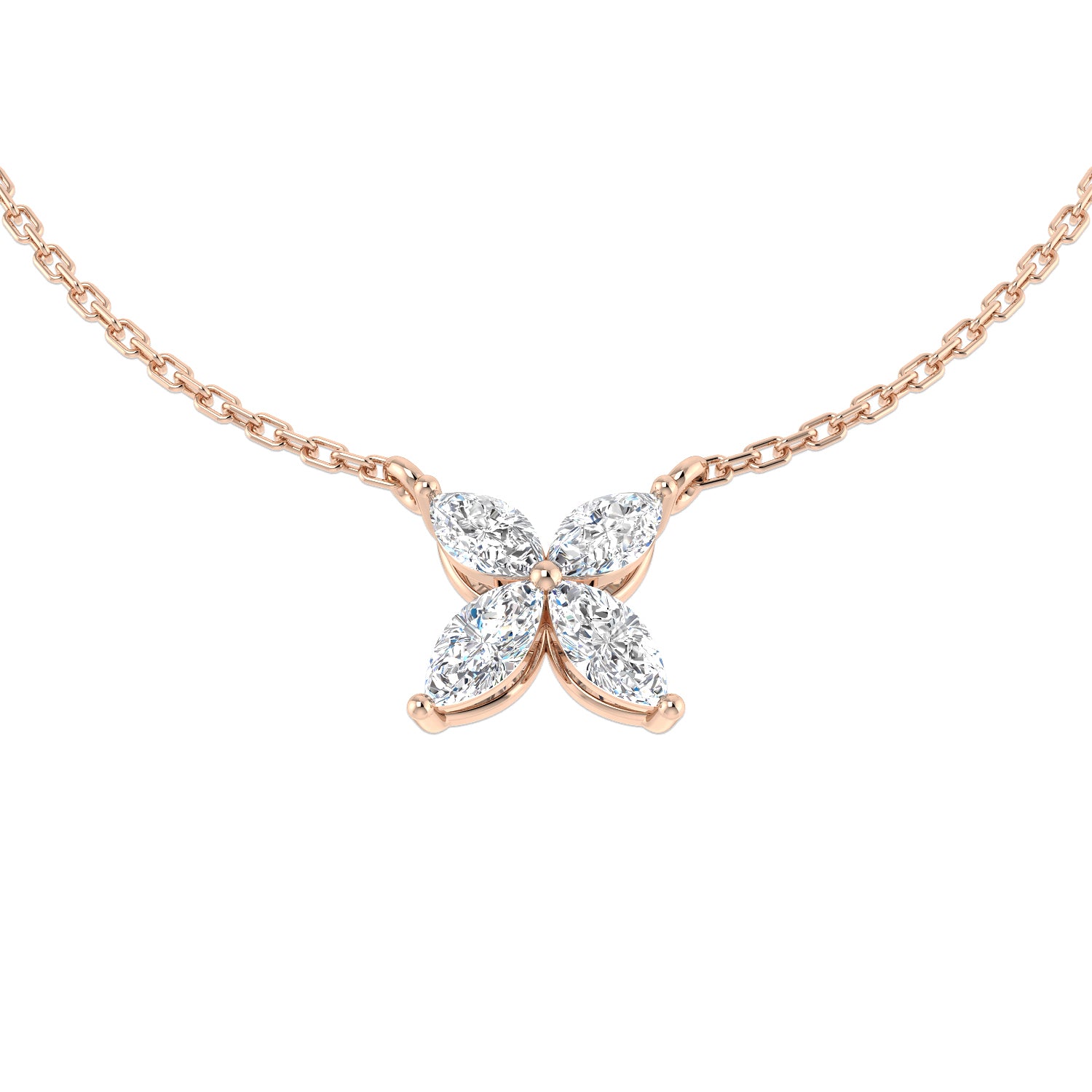 Demi Diamond Necklace 0.75ct Gold Platinum Shape
