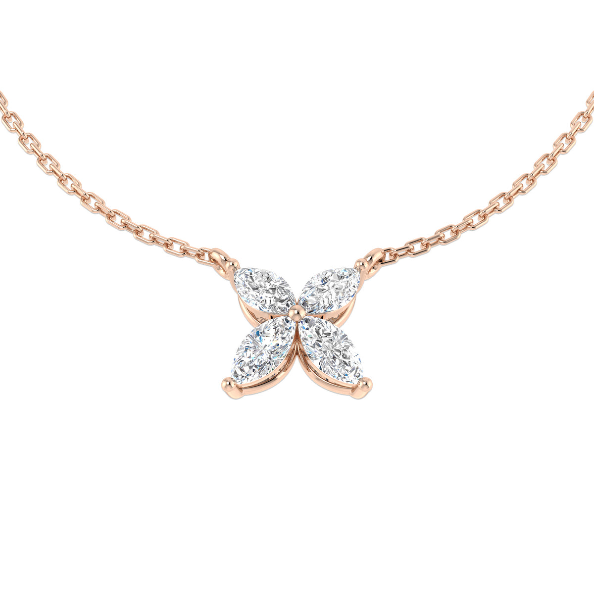 Demi Diamond Necklace 0.75ct Gold Platinum Shape