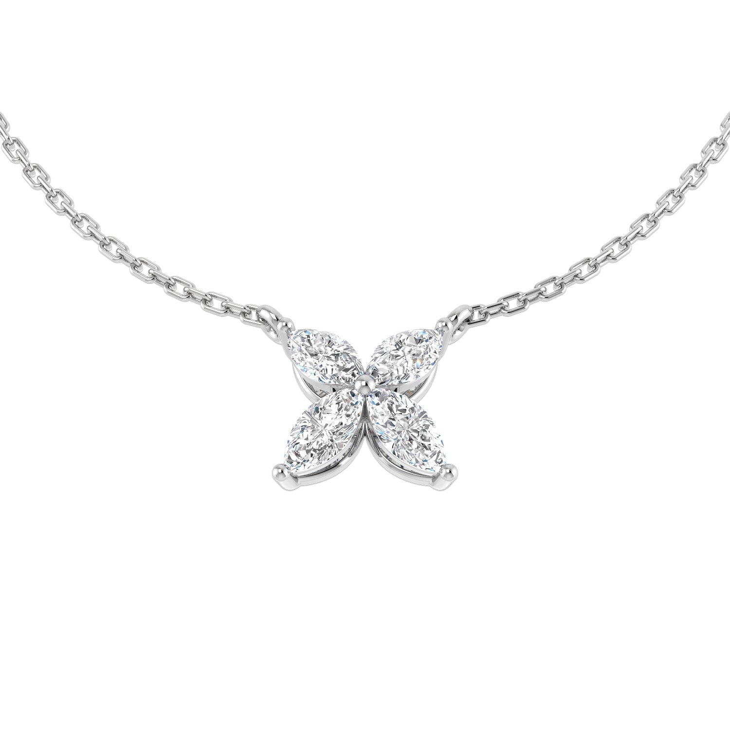 Demi Diamond Necklace 0.75ct Gold Platinum Shape