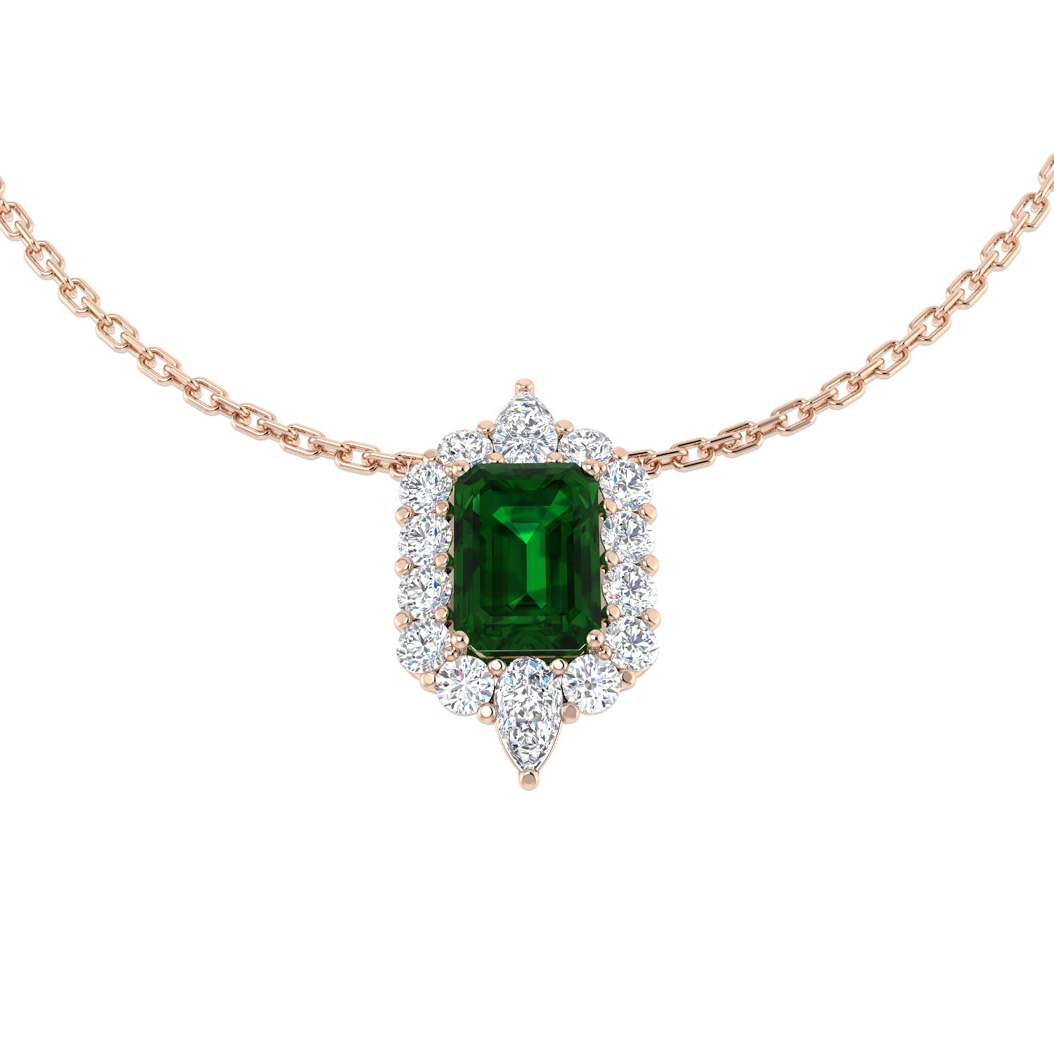Felix Emerald Necklace 1.75ct Gold Platinum