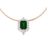 Felix Emerald Necklace 1.75ct Gold Platinum
