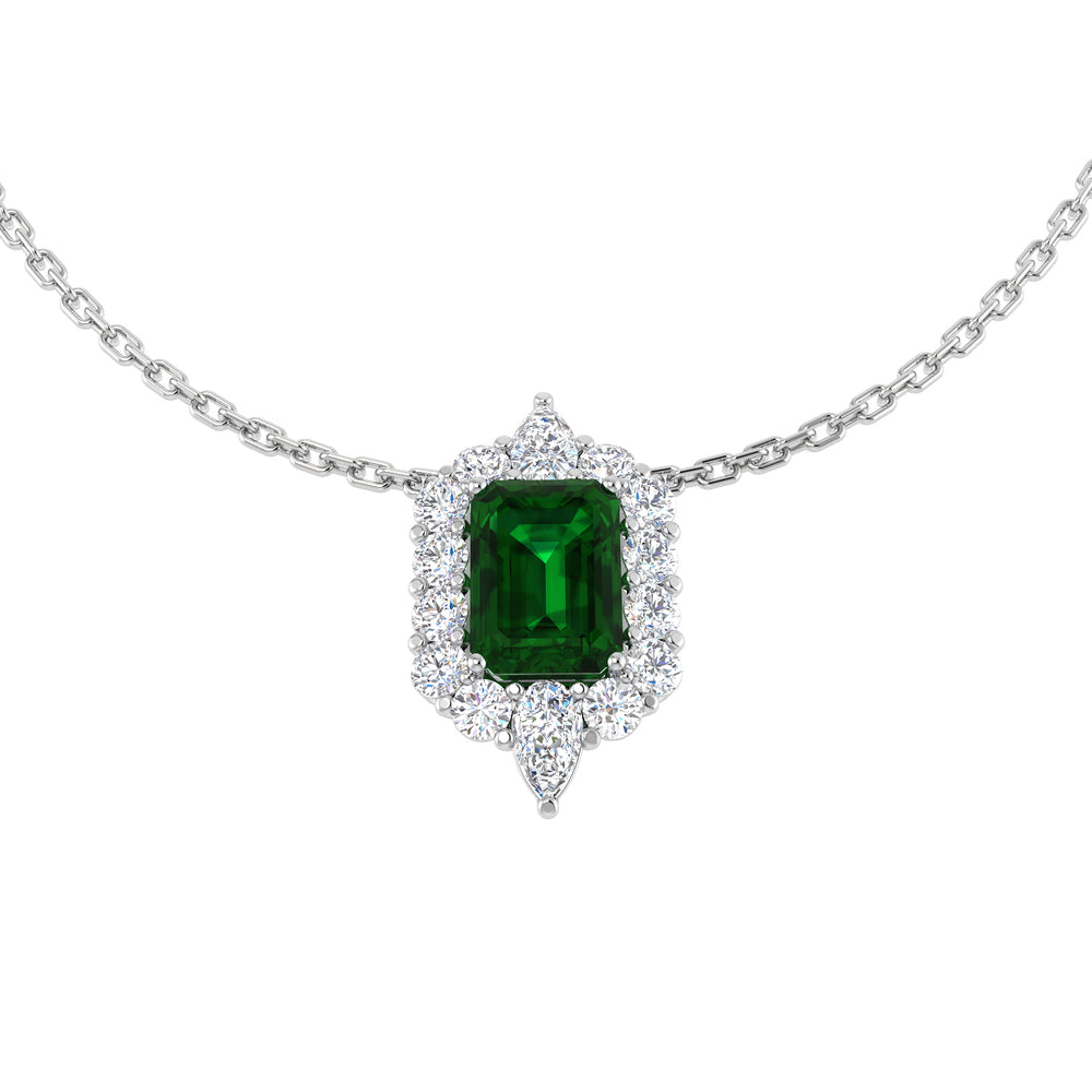 Felix Emerald Necklace 1.75ct Gold Platinum