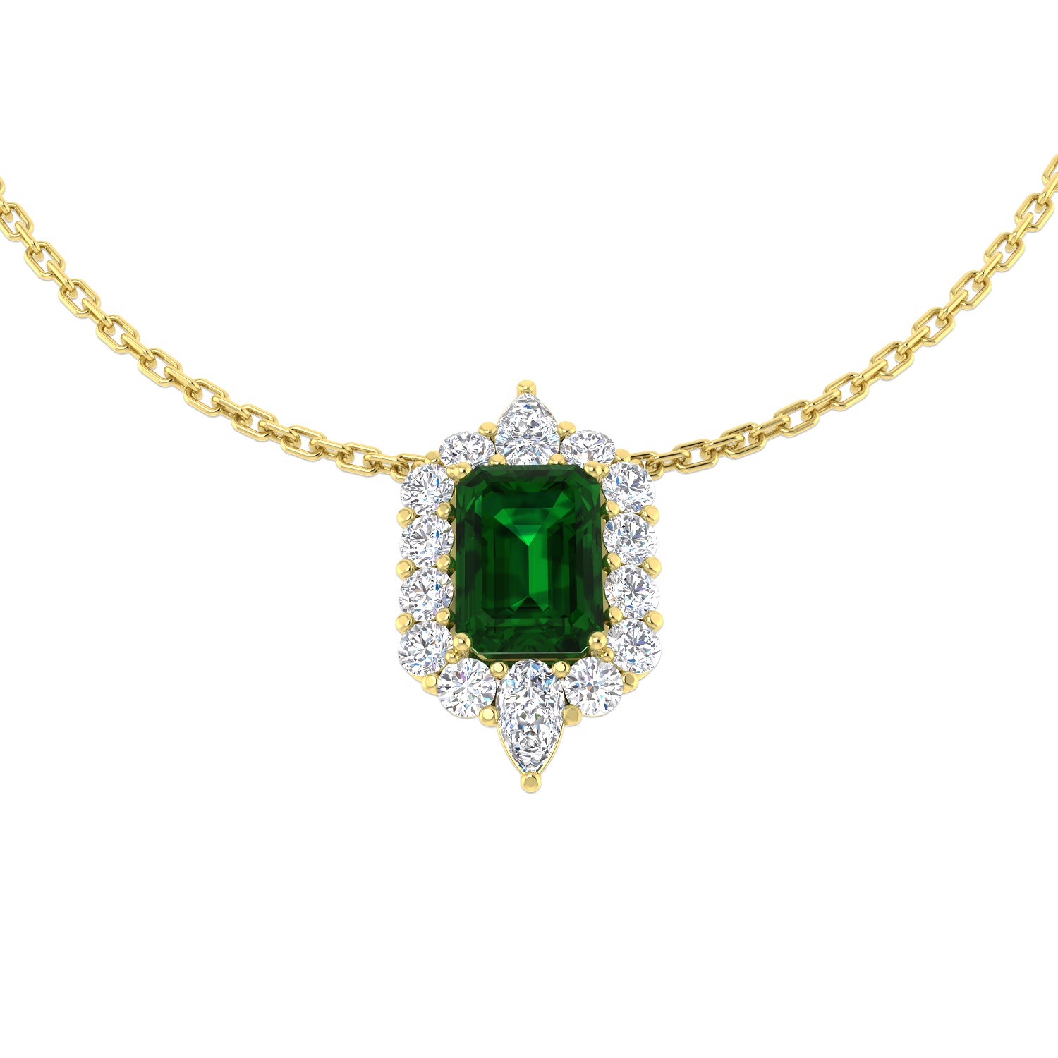 Felix Emerald Necklace 1.75ct Gold Platinum
