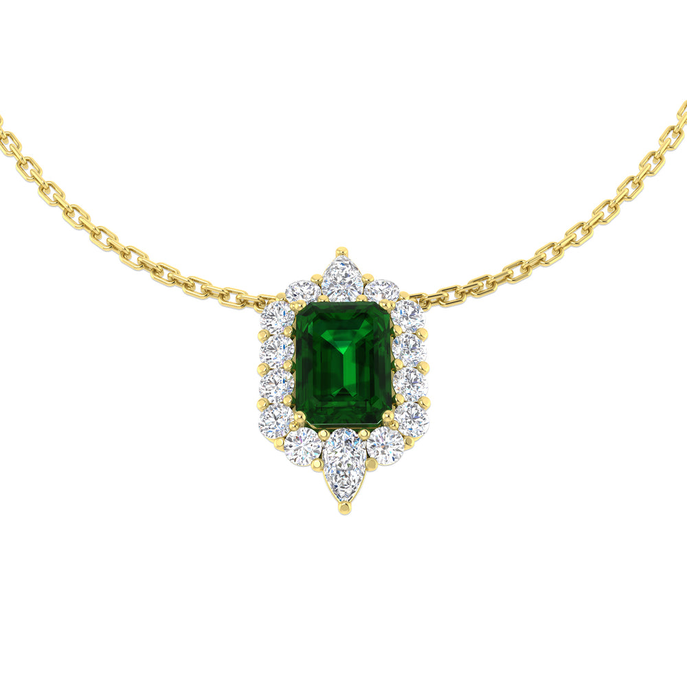 Felix Emerald Necklace 1.75ct Gold Platinum