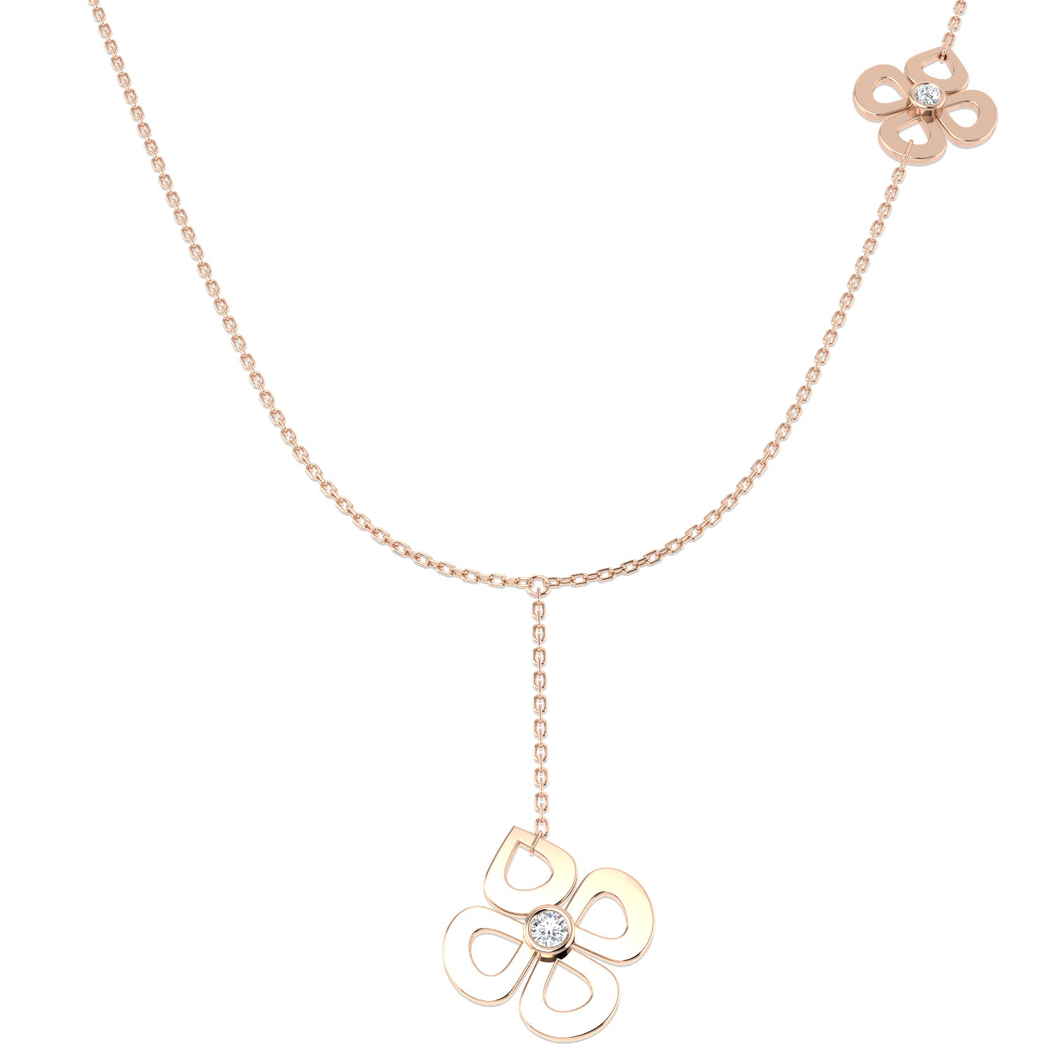 Avena Diamond Necklace 0.15ct Gold and Platinum