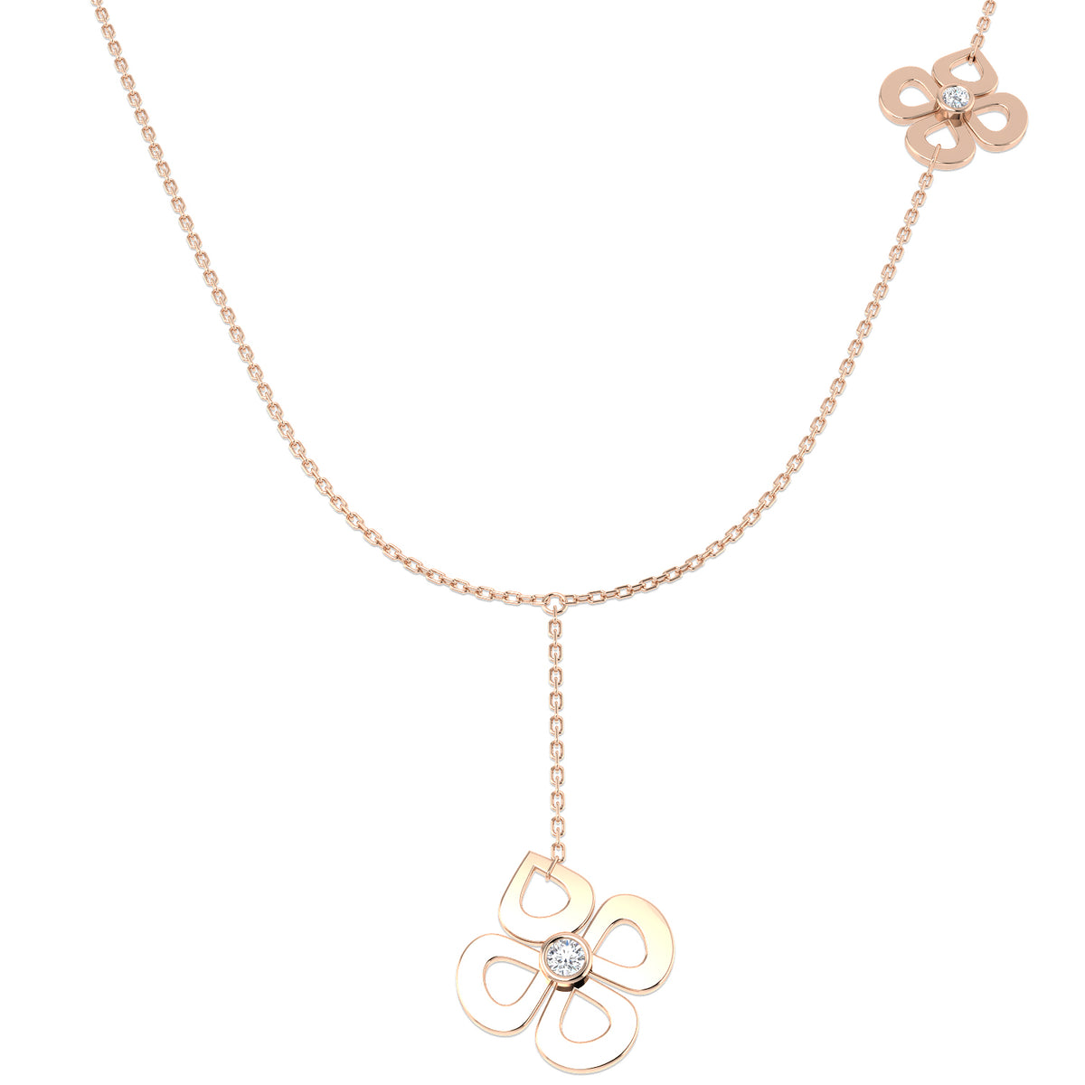 Avena Diamond Necklace 0.15ct Gold and Platinum
