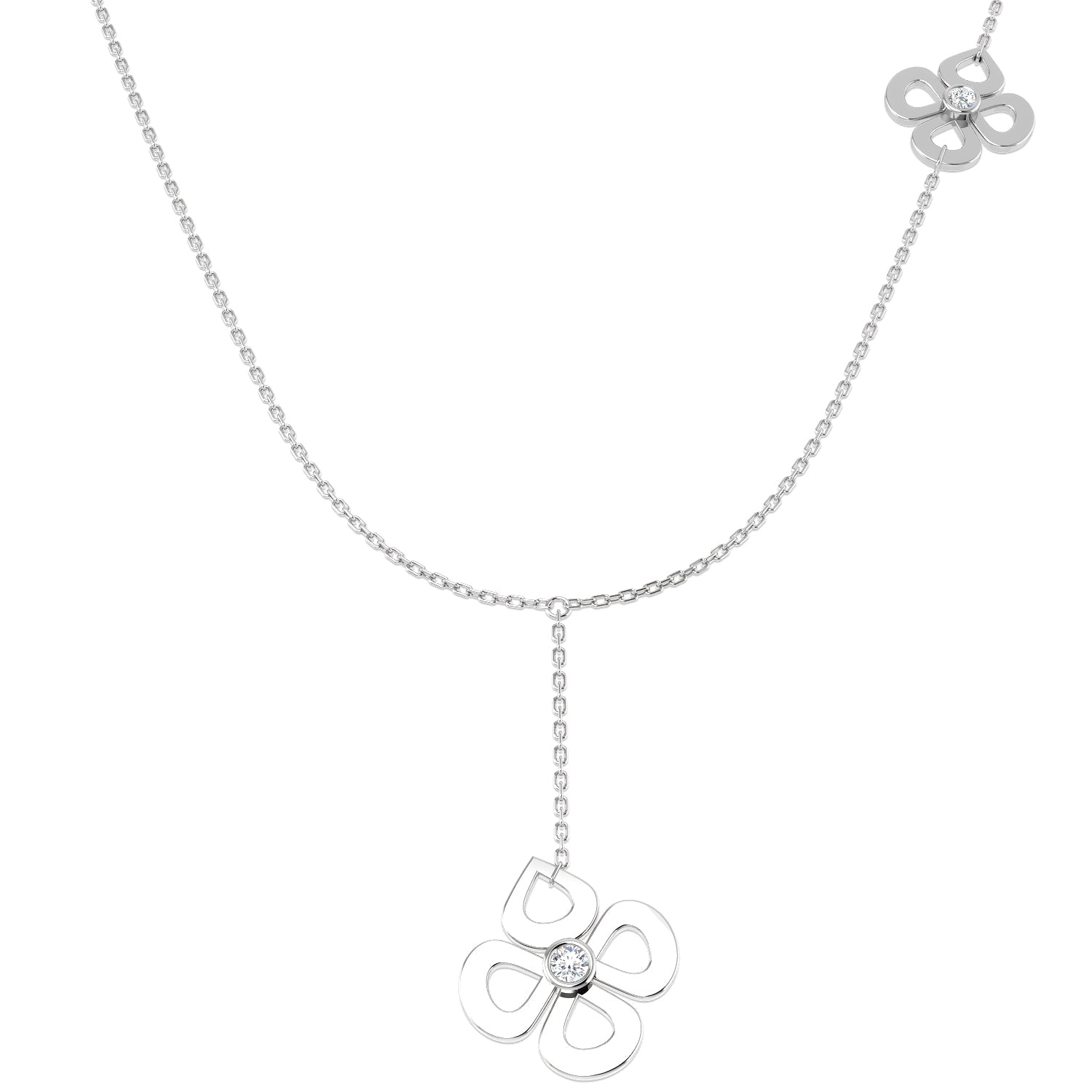 Avena Diamond Necklace 0.15ct Gold and Platinum