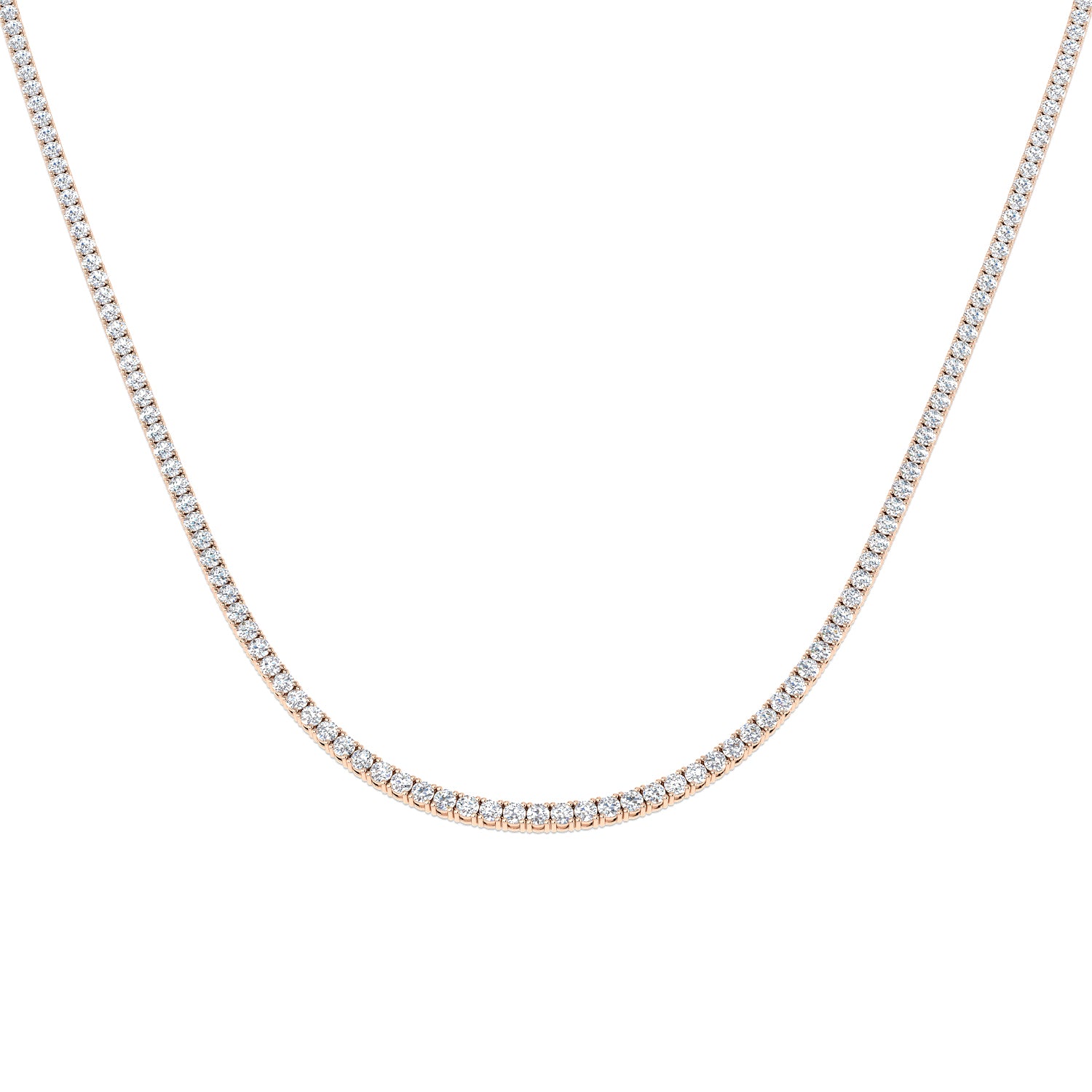 Ancut Tennis Necklace 2.5ct to 29ct Diamond Gold Platinum