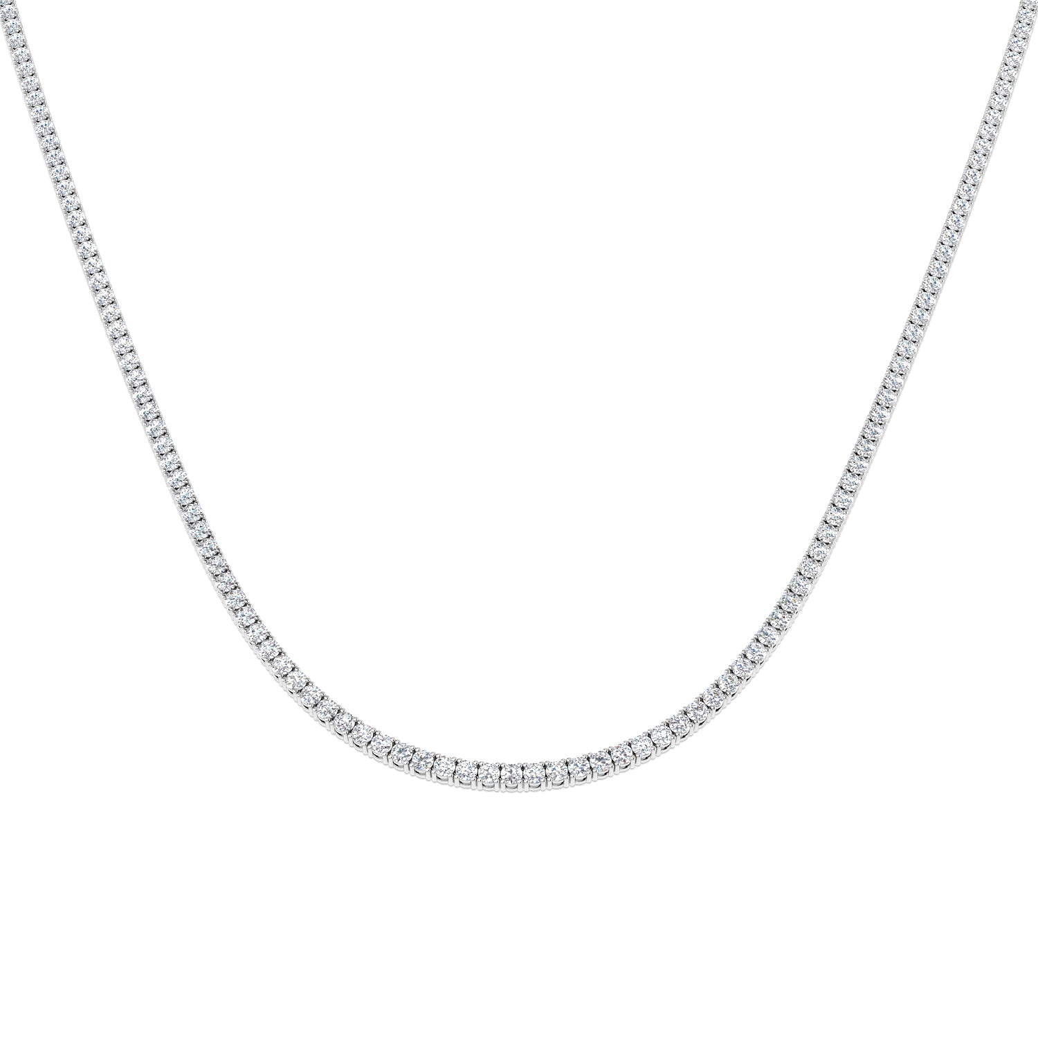 Ancut Tennis Necklace 2.5ct to 29ct Diamond Gold Platinum