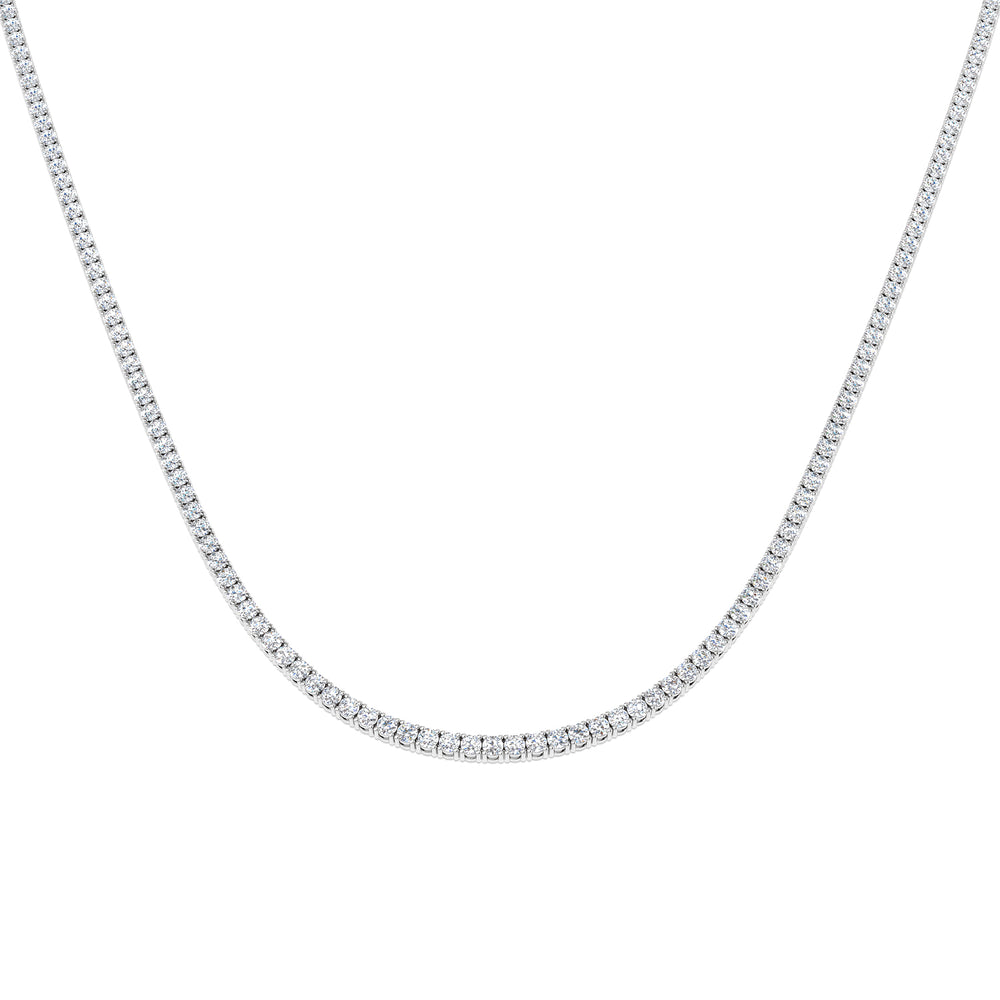 Ancut Tennis Necklace 2.5ct to 29ct Diamond Gold Platinum