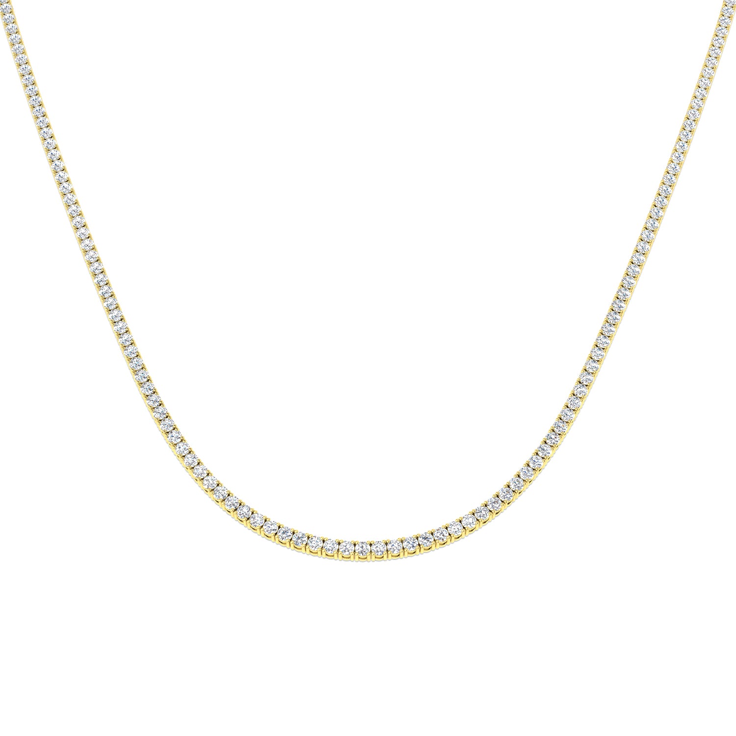 Ancut Tennis Necklace 2.5ct to 29ct Diamond Gold Platinum