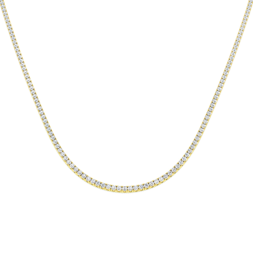 Ancut Tennis Necklace 2.5ct to 29ct Diamond Gold Platinum