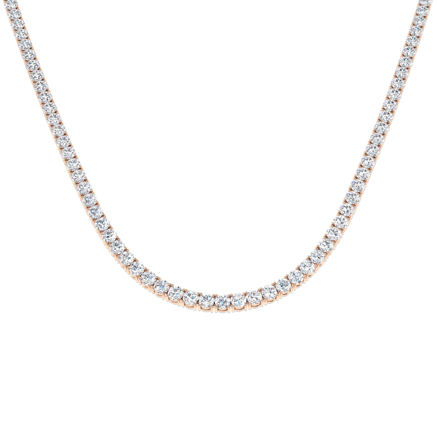 Ancut Tennis Necklace 2.5ct to 29ct Diamond Gold Platinum