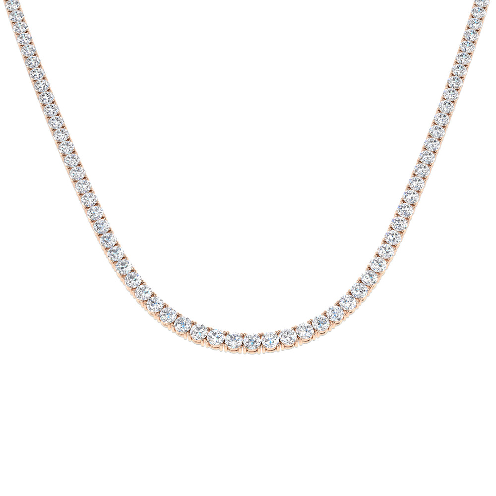 Ancut Tennis Necklace 2.5ct to 29ct Diamond Gold Platinum