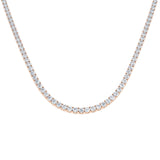 Ancut Tennis Necklace 2.5ct to 29ct Diamond Gold Platinum