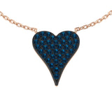 Kate Diamond Heart Necklace 0.5ct Gold Platinum