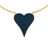 Kate Diamond Heart Necklace 0.5ct Gold Platinum