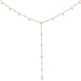 Louis Diamond Drop Necklace 0.75ct Gold Platinum
