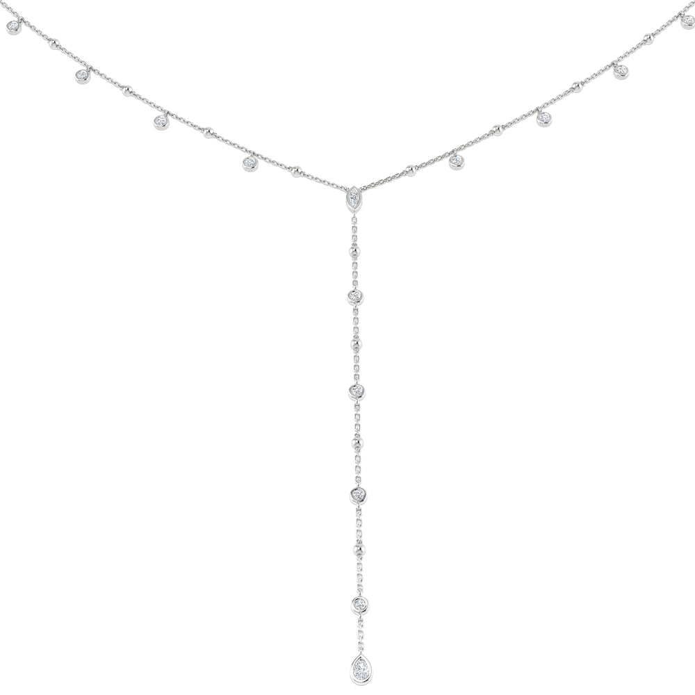 Daria Diamond Drop Necklace 0.5ct to 1ct Gold Platinum