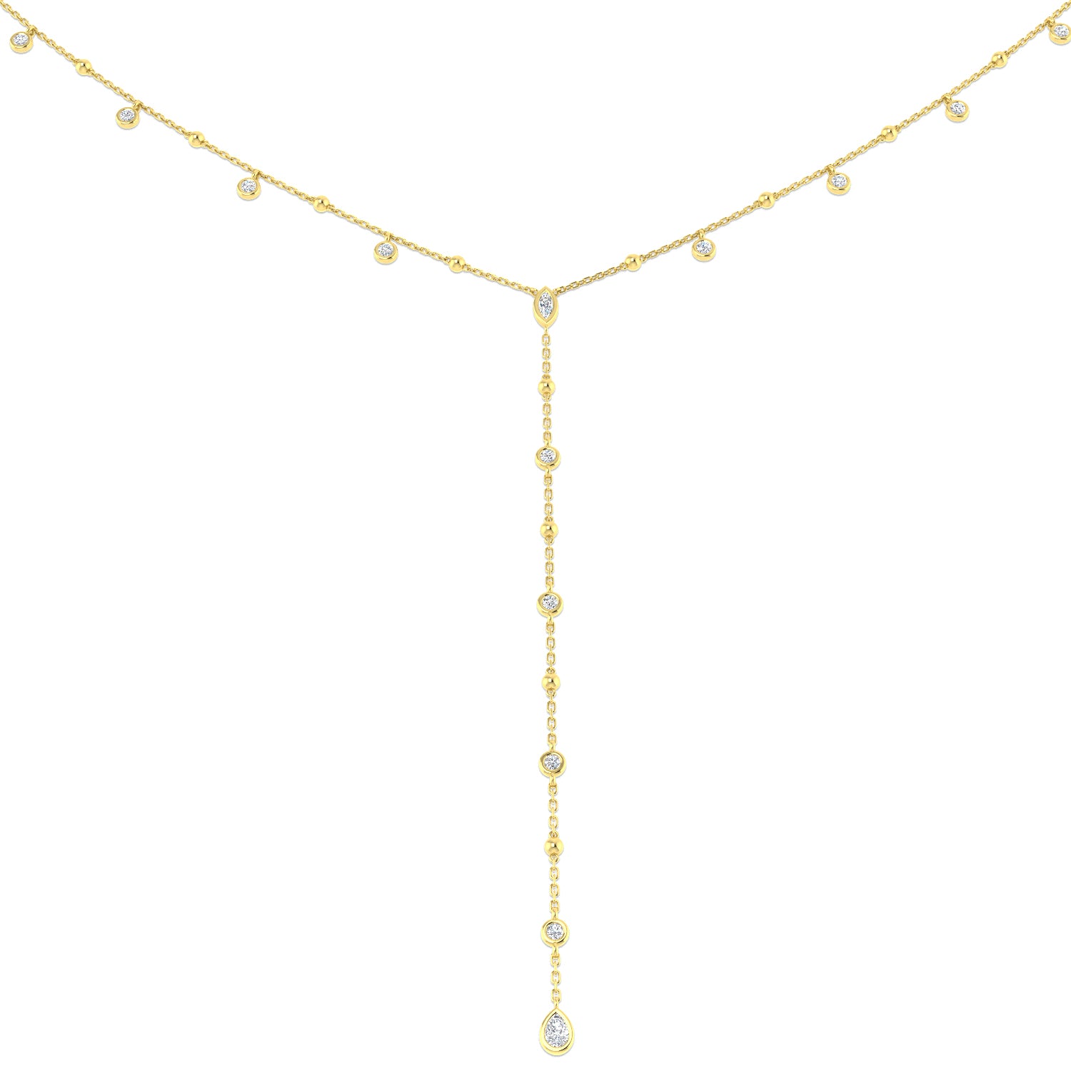 Daria Diamond Drop Necklace 0.5ct to 1ct Gold Platinum